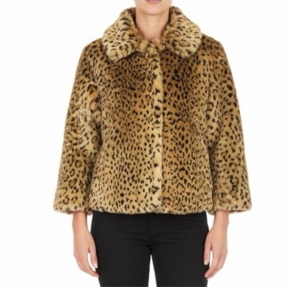 International Concepts Womens Animal Print Faux Fur Coat Sz XL - Picture 8 of 8